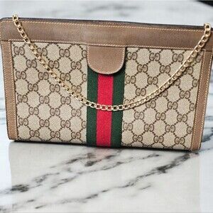 GUCCI Web Supreme Coated Canvas Crossbody or Clutch Bag